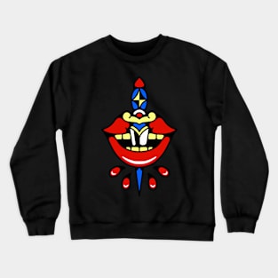 Mouth lips and dagger Crewneck Sweatshirt